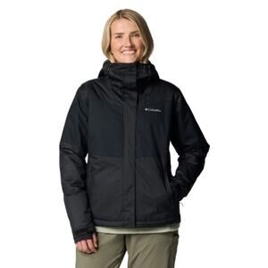 Columbia Womens Tipton Peak Insulated Jacket Medium Black Hood Winter Coat NWT